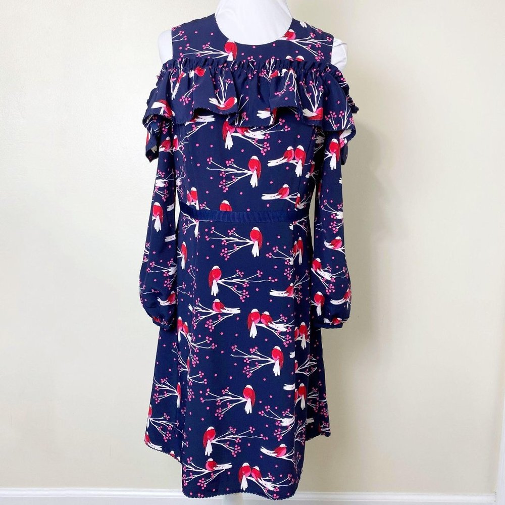 Draper James Love Birds Cold Shoulder Dress
